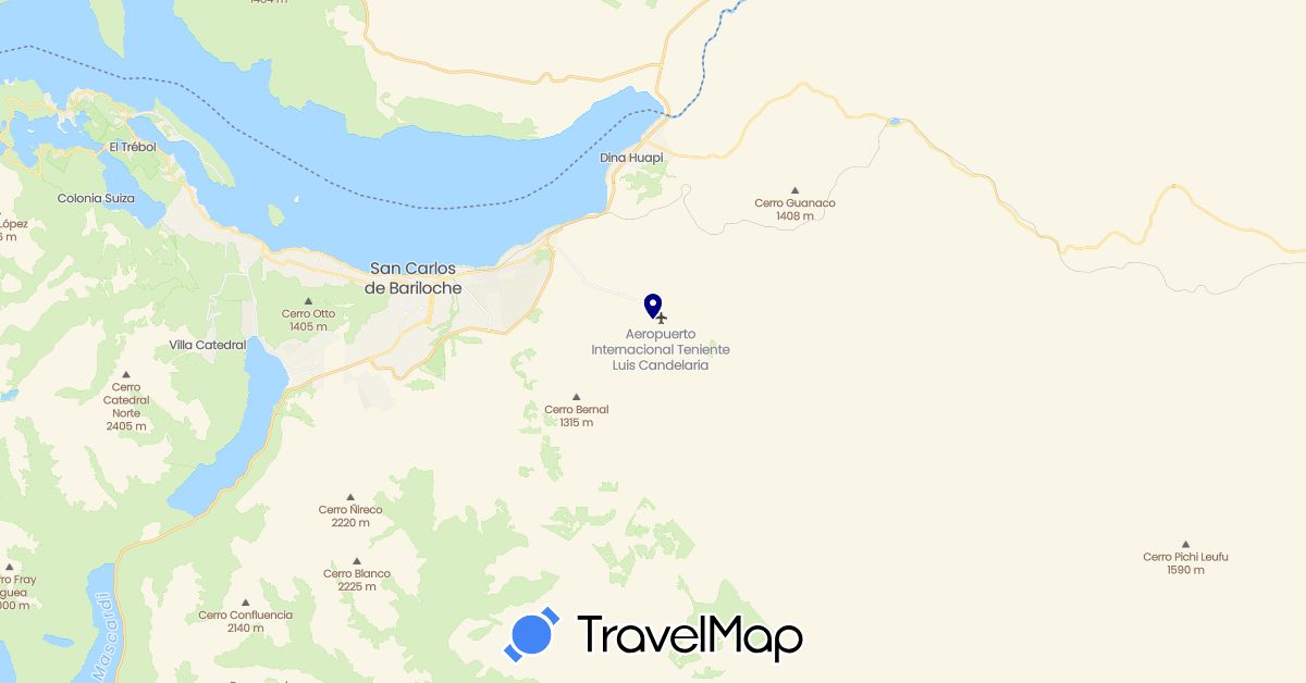 TravelMap itinerary: driving in Argentina (South America)
